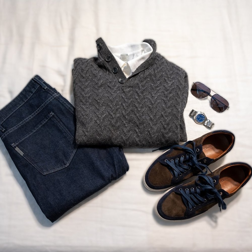 Charcoal Cashmere Sweater